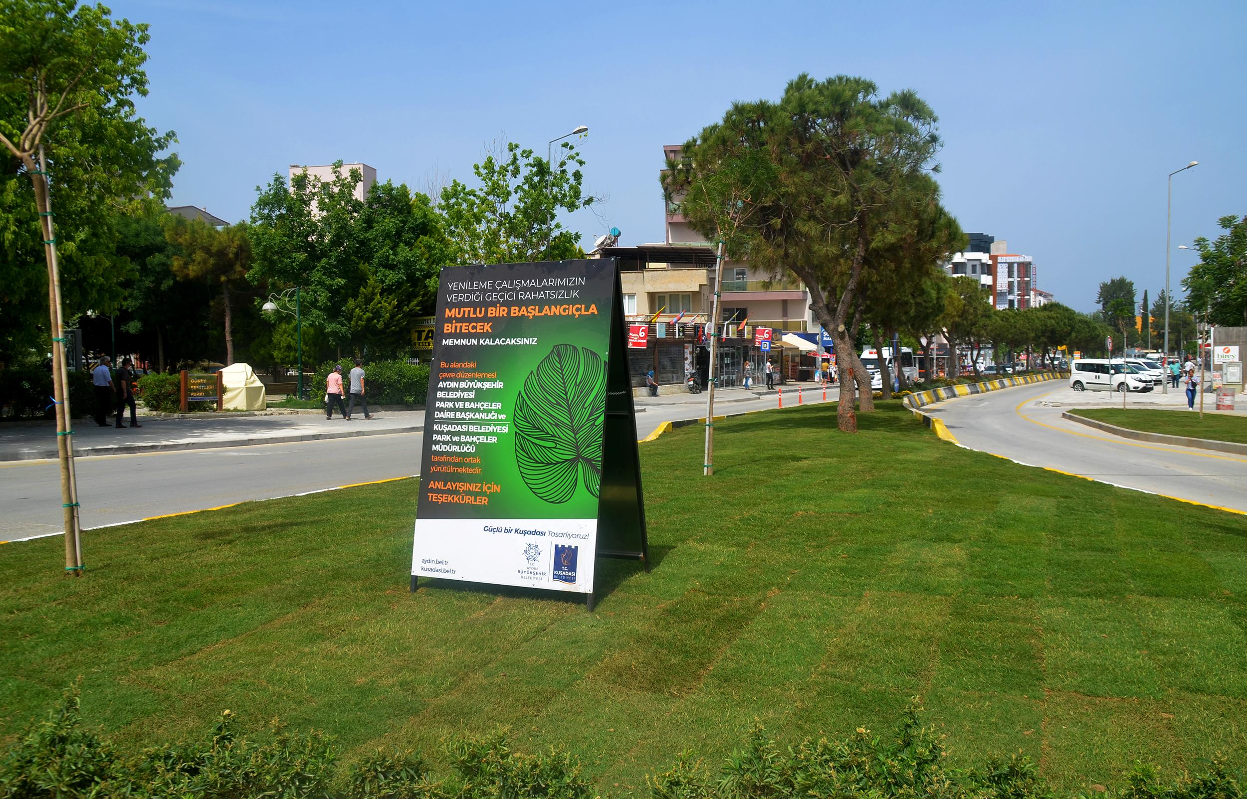 Kuşadası'nda yeşil alanlar çoğalıyor