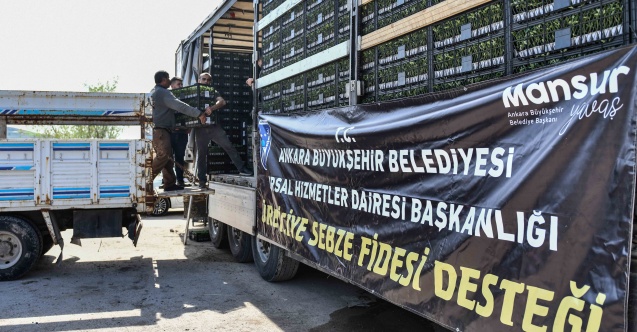 Başkentli çiftçiye şimdi de sebze fidesi desteği