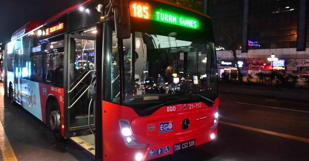 EGO otobüsleriyle 24 saat ulaşım devam ediyor