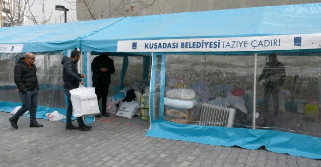 Kuşadası depremzedeler için tek yürek