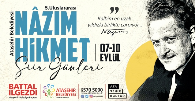 Ataşehir'de "5. Uluslararası Nazım Hikmet Şiir Günleri" başlıyor