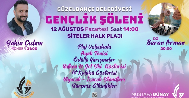 Güzelbahçe Belediyesi Gençlik Şöleni başlıyor