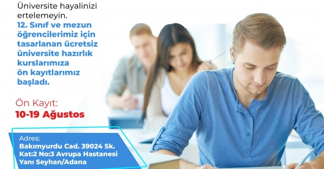 Seyhan Belediyesi üniversite hazırlık kurslarına kayıt başladı
