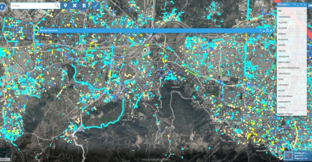 Bursa Büyükşehir’den altyapı çalışmalarına dijital takip