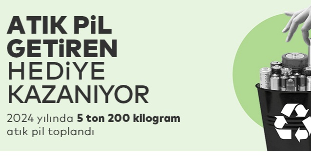 Ataşehirliler atık pilleri toplayıp hediye kazanıyor