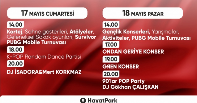 Konyaaltı'ndan 19 Mayıs'a özel gençlik şenliği