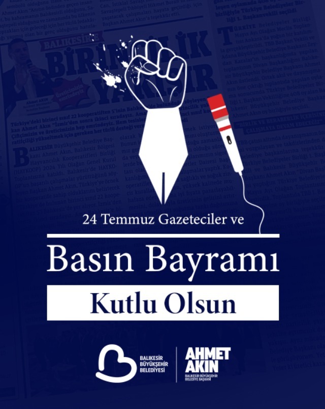 Ahmet Akın'dan 24 Temmuz Mesajı: "Yolumuza ışık tutan basın emekçilerini saygıyla anıyorum"