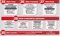 Atakum Belediyesinden 29 Ekime özel program