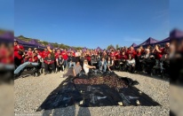 Engelli yurttaşlar ve yakınları zeytin hasadında buluştu