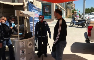 Burdur'da pazarlara termal kamera kuruldu