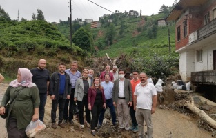 CHP Heyeti sel bölgesinde