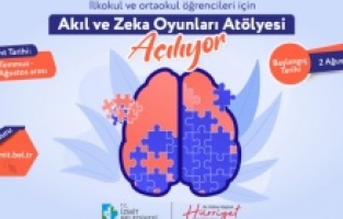 İzmit’te çocuklar için Akıl ve Zeka Oyunları Atölyesi açılıyor