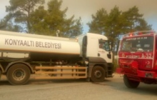 Konyaaltı, yangın bölgesinde