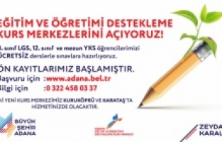 Adana'da Büyükşehir’den LGS ve YKS’ye hazırlık kursları…