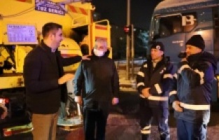 Başkan Yüksel'den karla mücadele ekiplerine destek