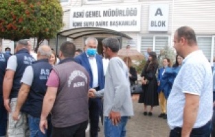 Başkan Karalar mesaiye ASKİ şantiyesinde başladı