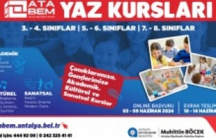 ATABEM yaz kursu kayıtları başlıyor