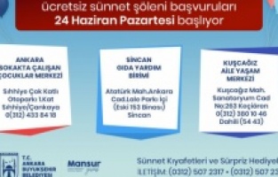 Ankara Büyükşehir Belediyesi'nin "Toplu Sünnet Şöleni" için kayıtlar başlıyor