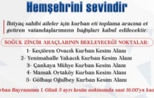 Ankara Büyükşehir, kurban bağışlarını ihtiyaç sahiplerine ulaştıracak