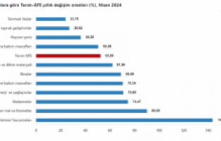Tarımsal girdi fiyat endeksi yıllık yüzde 52,20 arttı