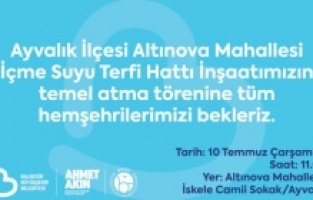 Ahmet Akın'dan Ayvalık'a su hamlesi