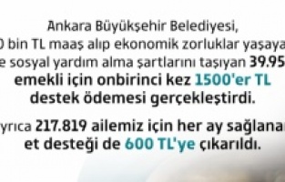 Ankara Büyükşehir Belediyesi, emeklinin yanında