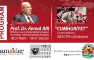 Atakum Belediyesi’nden Lozan’ın 101. yıl dönümüne özel program