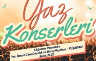 Aydın Büyükşehir’in “Yaz Konserleri” Kuşadası’nda devam ediyor