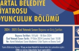 Kartal Belediye Tiyatrosu Oyunculuk Bölümü Ön Kayıtları Başladı