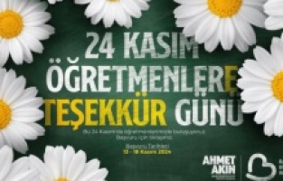 Balıkesir'de 24 Kasım’da Öğretmenlere Teşekkür buluşması