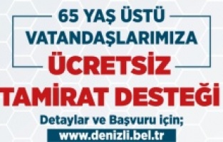 Denizli Büyükşehir’den ücretsiz tamirat desteği