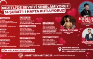 Mezitli'de Sevgililer Günü coşkusu bir hafta sürecek