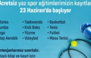Ataşehir'de yetişkin ve çocuklar için yaz spor okulları başlıyor