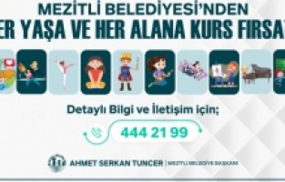 Mezitli Belediyesi'nden her yaşa ve her alana kurs fırsatı