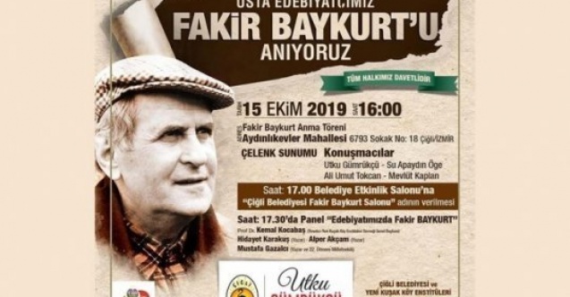 Çiğlide Fakir Baykurtun adı yaşatılacak