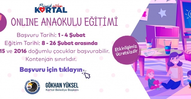 Kartal Belediyesinden ücretsiz online anaokulu eğitimi