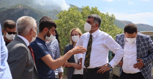 CHP'li vekil 10 gündür söndürülemeyen yangın bölgesinde