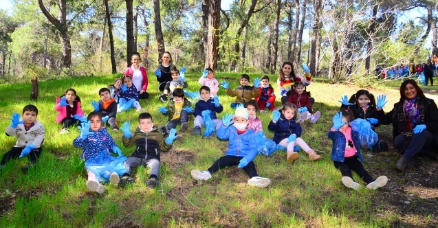 Çocuklar temizledi, doğa güzelleşti