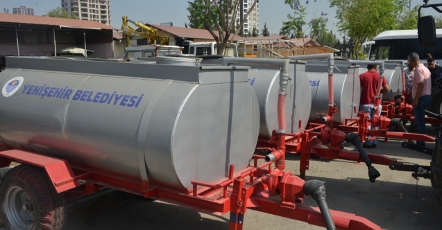 Mersin Yenişehir Belediyesi, kırsal mahallelere 5 adet arazöz tahsis etti