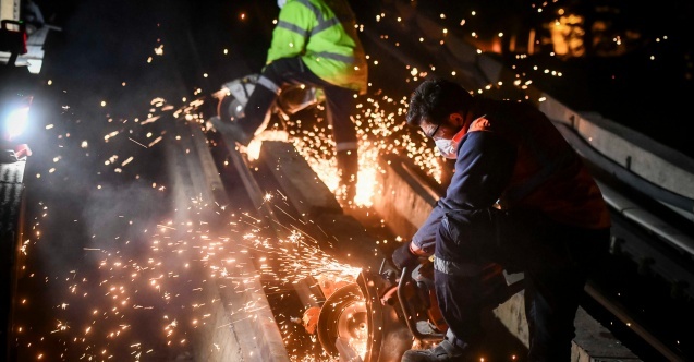 Ankara Metrosu#039;nda raylar yenileniyor