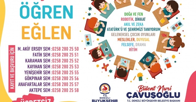 Denizli Büyükşehir Belediyesinden çocuklara özel atölyeler