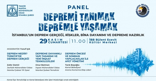 Kartal Belediyesi’nden “Depremi Tanımak, Depremle Yaşamak” Paneli