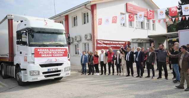 Zeydan Karalar istedi, Adana’dan Gazze’ye insani yardım gitti