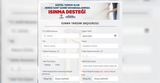 Isınma desteği müracaatları başladı