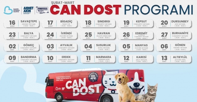 Can Dost Şubat-Mart programı belli oldu